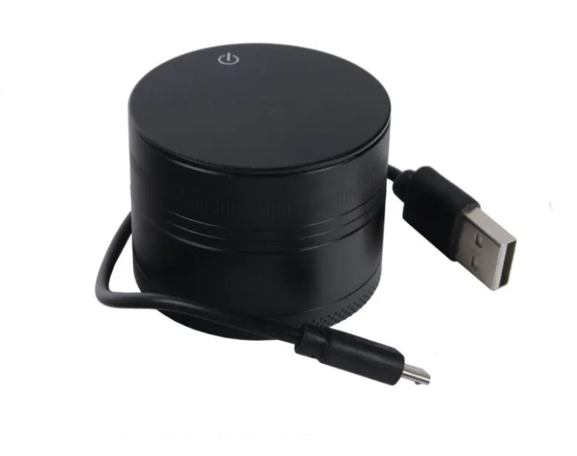 USB-s alumínium dohányörlő beépített izzószálas öngyújtóval